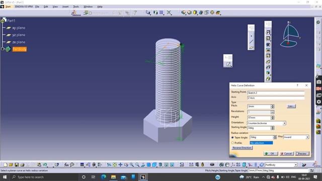 How to make bolt on CATIA V5 смотреть онлайн