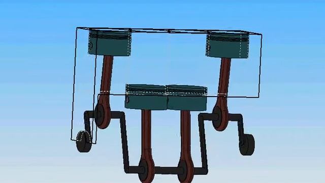 4 cylinder SolidWorks drawing смотреть онлайн