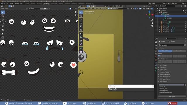 How to make a 2D character expressions pose library in Blender [2.92] смотреть онлайн