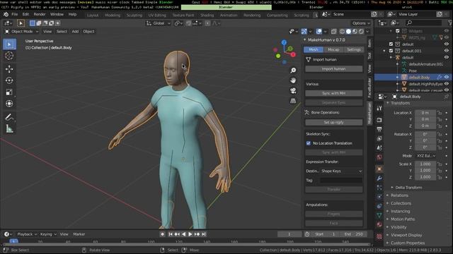 Blender, rigify and MakeHuman rigs: a short demo. смотреть онлайн