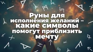 Руны для исполнения желаний – какие символы помогут приблизить мечту