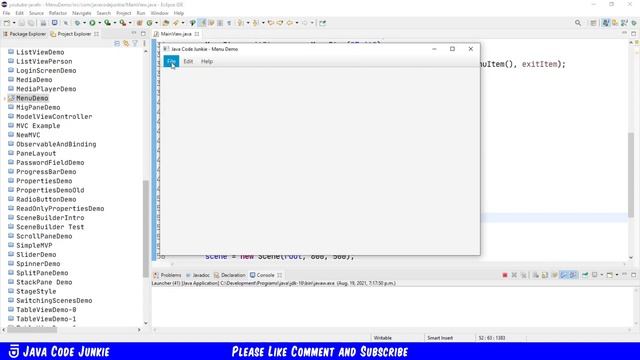 Menu | JavaFX GUI Tutorial for Beginners смотреть онлайн