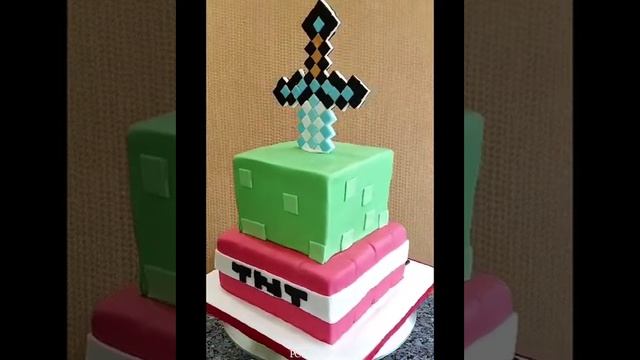 Minecraft Cake And Cake Pops