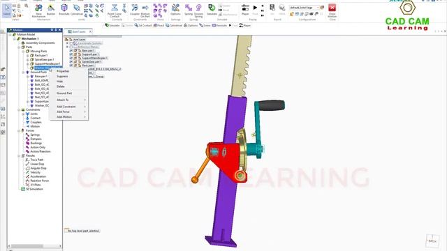 Assembly & Animation Archimedean Spiral Rack Gear Mechanism | Solid Edge Tutorials смотреть онлайн