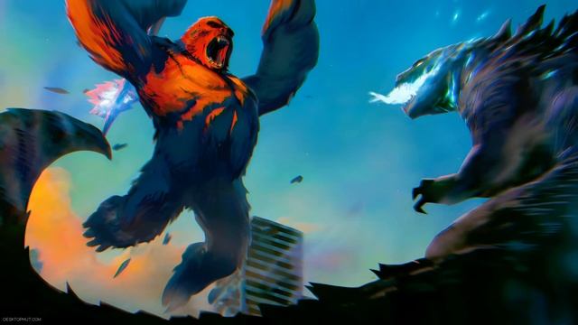 Годзилла против Конга | Kong vs Godzilla – Epic Monster Fight - Живые Обои смотреть онлайн