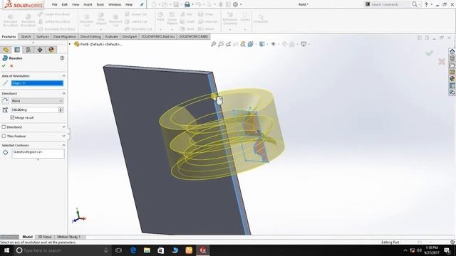 Revolve advanced in Solid Works in Tamil (T-39) смотреть онлайн