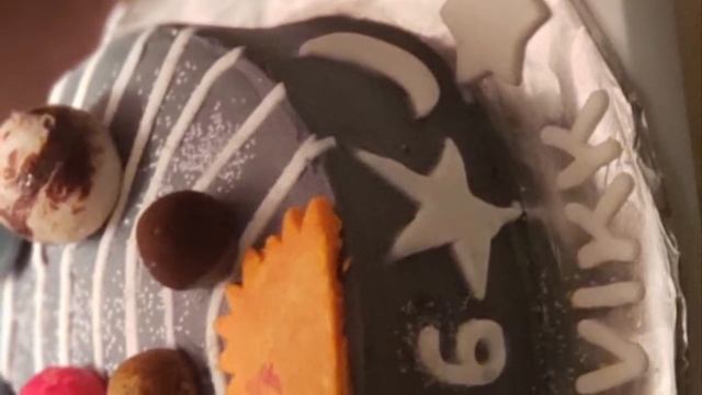 No Fondant No Egg Chocolates Planet Decorations (solar System Theme Cake )