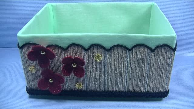 Короб для хранения своими руками . Идея из картона . смотреть онлайн