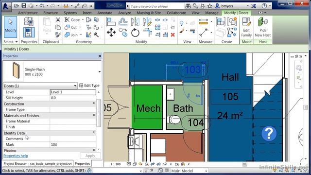 Autodesk Revit Architecture 2014 Tutorial | Properties Palette смотреть онлайн