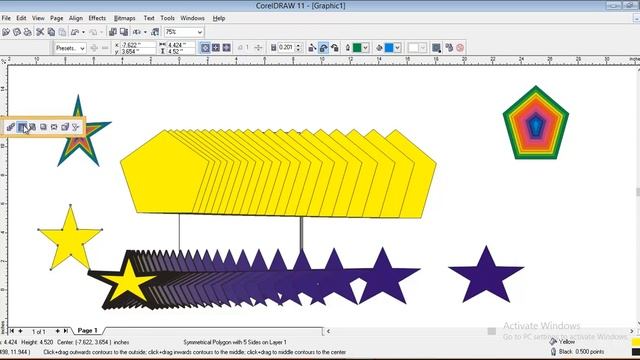 Corel Draw , how to use interactive blend tool , contour tool, extrude tool 2020 смотреть онлайн