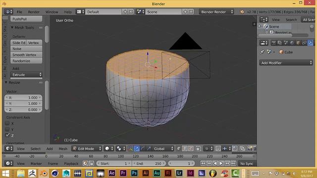Blender Quick tip How to quickly straighten vertices смотреть онлайн