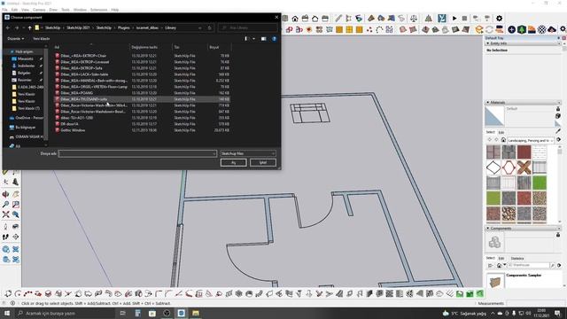 SketchUp Pro 2021 / Dibac Eklentisi - Otomatik duvarlar смотреть онлайн