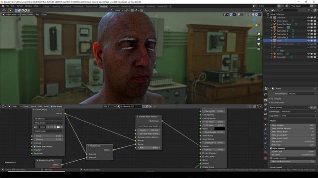 Subsurface Scattering Skin Shader in Blender Octane plugin Tutorial смотреть онлайн