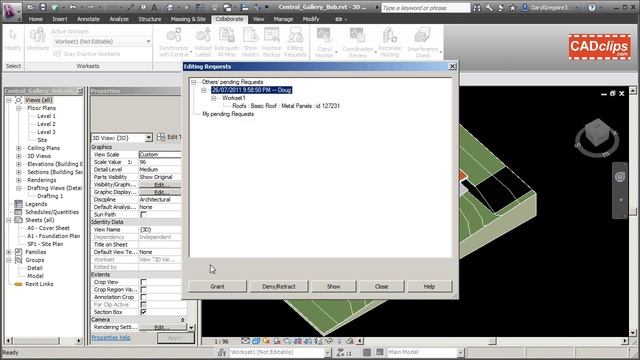REVIT ARCH 2012 WORKSETS 09 WORKSET AND BORROWING смотреть онлайн