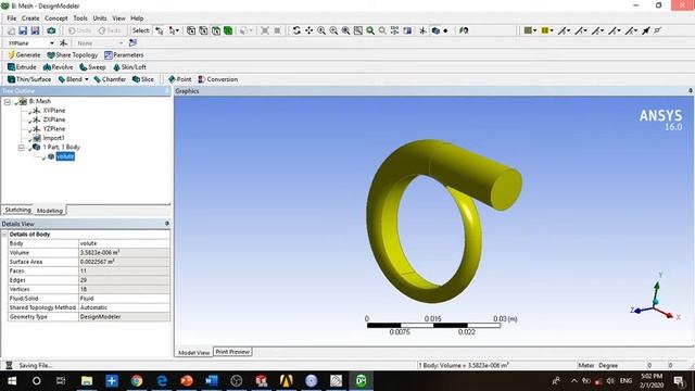 Importing Volute From Cf Turbo & Perform  Mesh In ANSYS Mesh --no 04