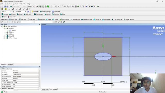 Modeling & FEM analysis of a rectangural plate with elliptical hole by using ansys смотреть онлайн
