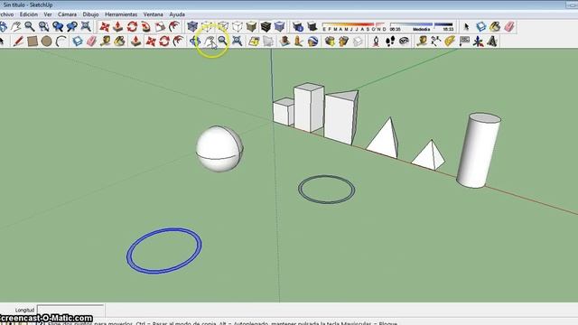 Como hacer Esferas, medias esferas y figuras basicas en 3D (Sketchup) смотреть онлайн