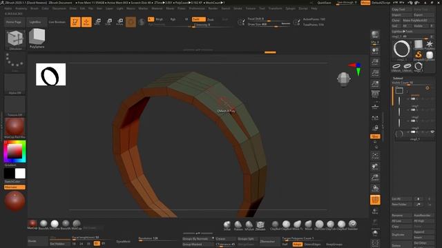 Double band ring in ZBrush смотреть онлайн