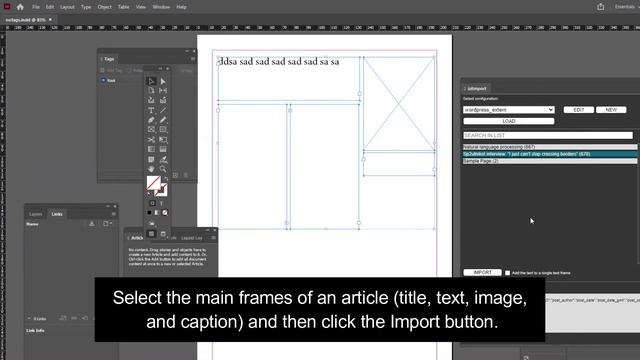 Import content from WordPress or any CMS to Adobe InDesign (Import content without tagging items) смотреть онлайн
