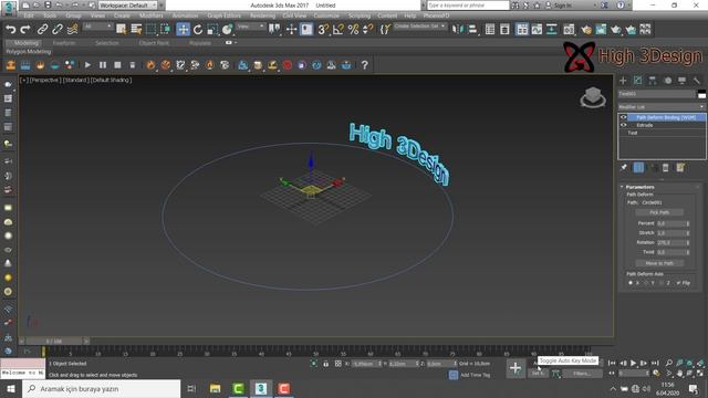 17) 3Ds Max Animation Path Deform Tutorial смотреть онлайн