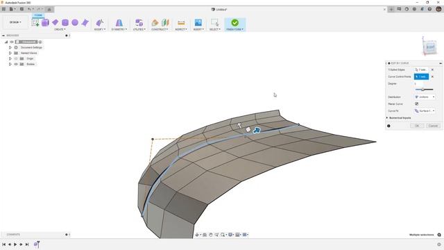 Fusion 360 Form Mastery - Part 8 - Using Edit by Curve #Fusion360 #Tsplines #Forms смотреть онлайн