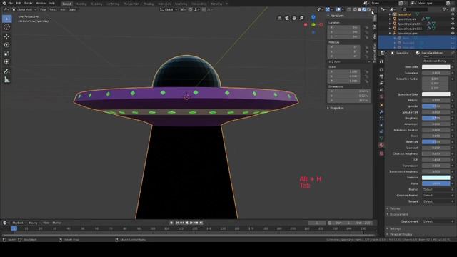 Blender 2.8 UFO Alien Furry Spaceship on speed (10x) смотреть онлайн