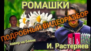ПОДРОБНЫЙ ВИДЕОРАЗБОР - Ромашки - Игорь Растеряев на баяне