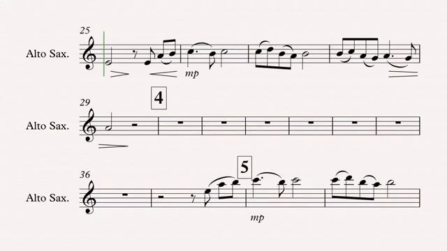 Song From a Secret Garden (alto saxophone sheet music) смотреть онлайн