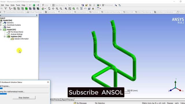 Ansys Mechanical | Pre stress modal analysis of chair frame смотреть онлайн