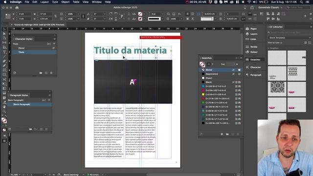 Curso de Indesign CC 2020 para iniciantes Completo - Estilos de Caracter e Paragrafos - Aula 06 смотреть онлайн