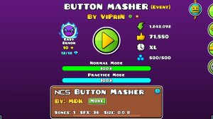 Button Masher 1 easy demon / geometry dash 2.207 not mulpan