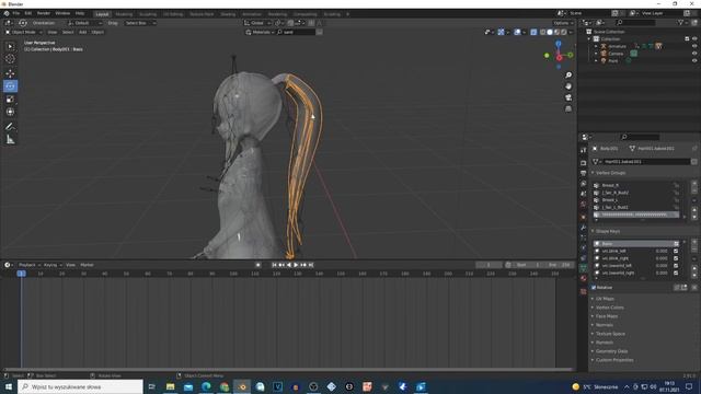 Blender tutorial- moving hair using cloth simulation смотреть онлайн