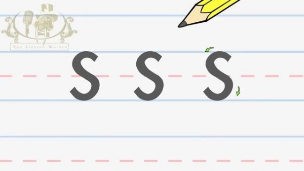 Write the letter S | Alphabet Writing lesson for children | The Singing Walrus