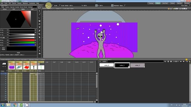Open Toonz: Exporting to a video file or image sequence and animating camera movement смотреть онлайн