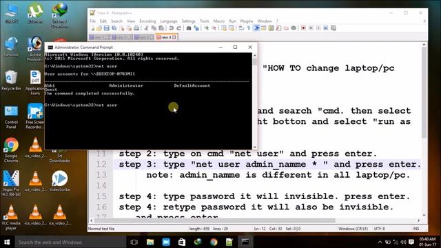 How to change password in windows 7 /8/10 using cmd || pc ka password kaise change kre (HINDI) смотреть онлайн