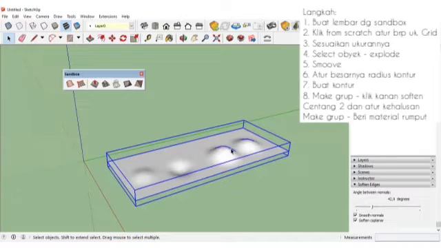 Sketchup tutorial - Cara membuat kontur di SketchUp || Tutorial Sketchup смотреть онлайн