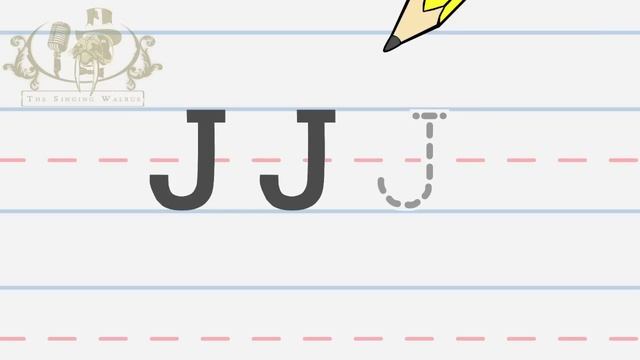 Write the letter J | Alphabet Writing lesson for children | The Singing Walrus смотреть онлайн