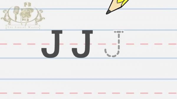 Write the letter J | Alphabet Writing lesson for children | The Singing Walrus
