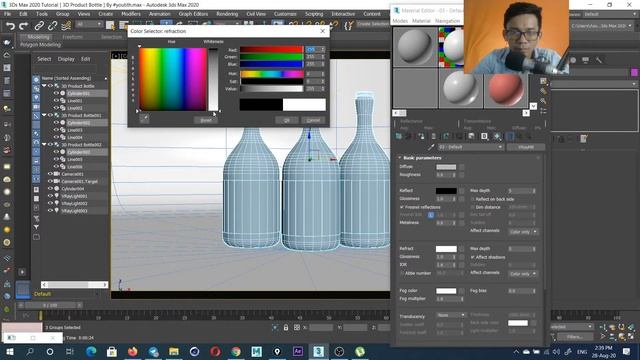 3Ds Max 2021 + V-ray 5 Tutorial [ 3D Product Bottle ] By #youtith смотреть онлайн