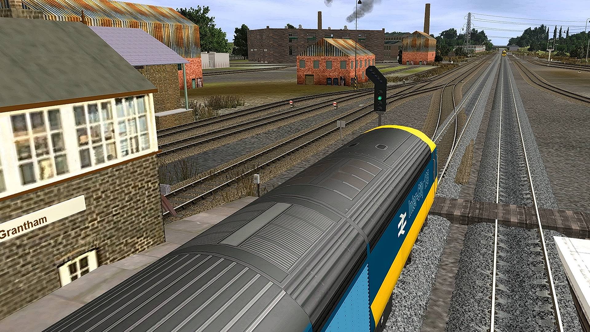 Поезд Grantham - Peterborough. Вид из кабины машиниста. Trainz Simulator 12.