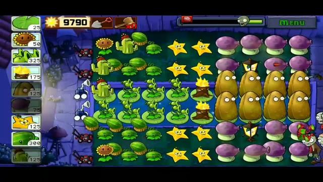 Plants vs Zombies Survival Fog 5 Flags Completed Gameplay смотреть онлайн