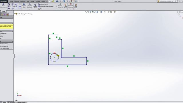 21- Solidworks (sketch) - Sketch snaps - Otomatik yakala komutu смотреть онлайн