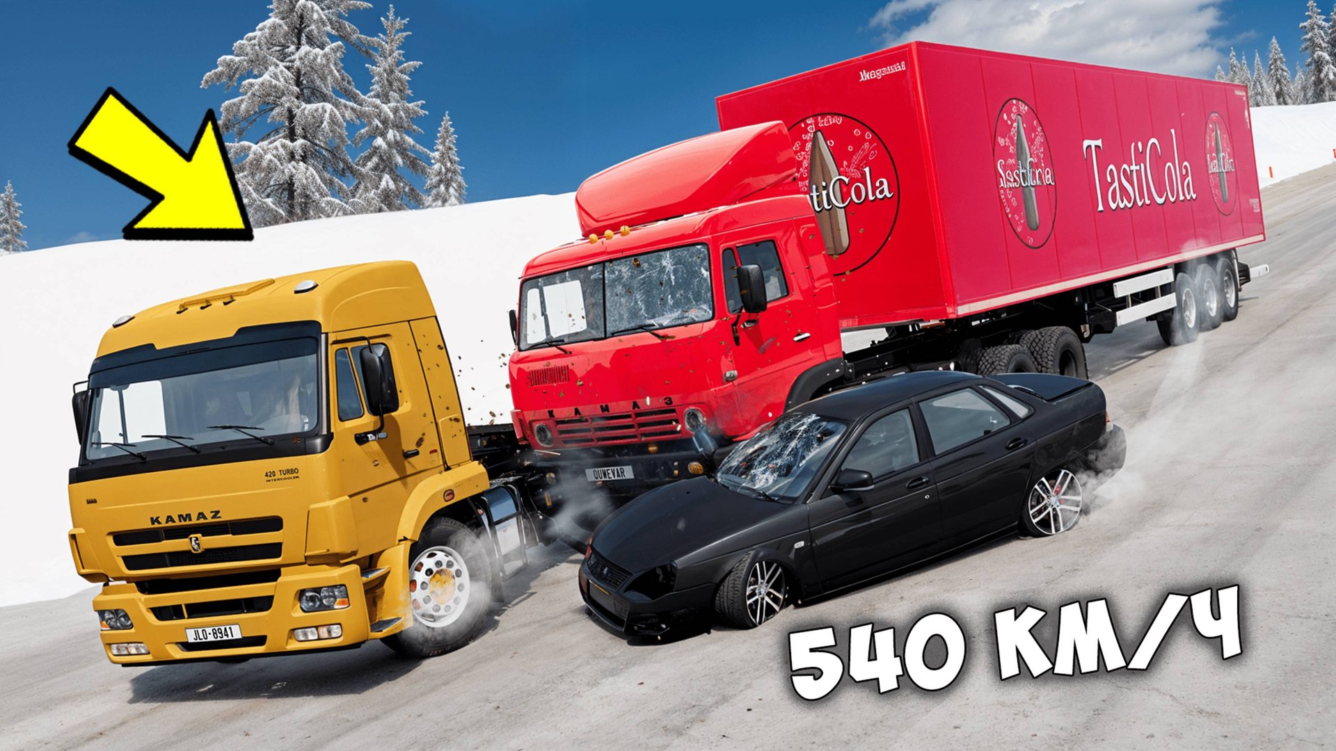 ЛЕДЯНОЙ СПУСК С ГОРЫ БЕЗ ТОРМОЗОВ НА МАКСИМАЛЬНОЙ СКОРОСТИ В BEAM NG DRIVE смотреть онлайн