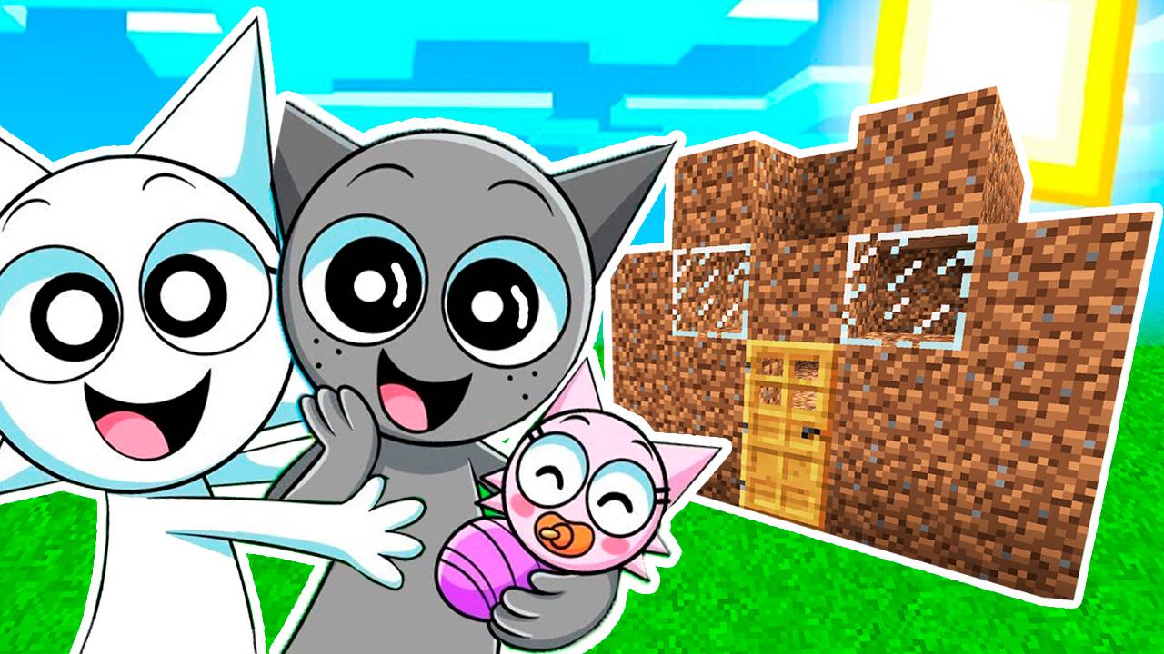 У СПРУНКОВ РОДИЛСЯ РЕБЁНОК и Я ПОСТРОИЛ ИМ ДОМ в МАЙНКРАФТ смотреть онлайн