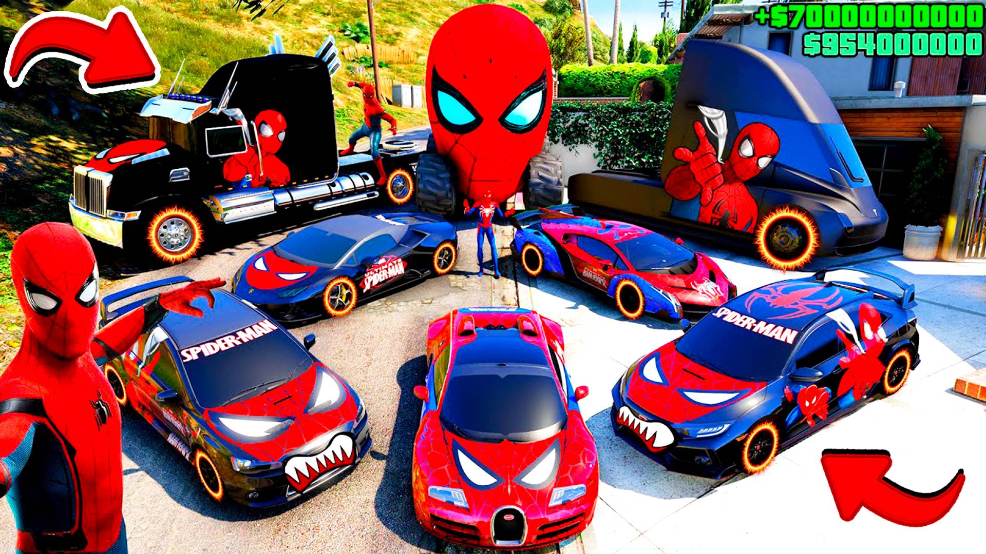 УГНАЛ ВСЕ ТАЧКИ ЧЕЛОВЕКА ПАУКА в ГТА 5 МОДЫ! SPIDER MAN ОБЗОР в GTA 5 ВИДЕО ONLINE смотреть онлайн