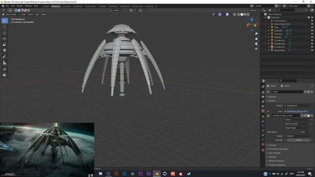 Vossk Space Station with Blender timelapse смотреть онлайн