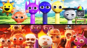 Спрунки оригинал 3D🆚3D Animation HORROR VERSION