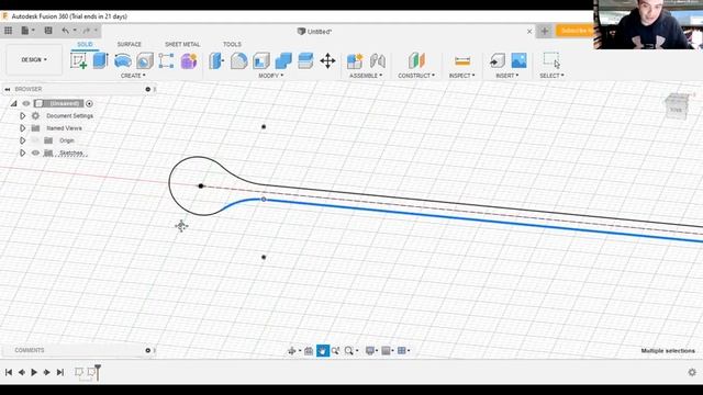 Fusion 360 practicando sweep смотреть онлайн