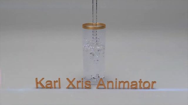water glass animation 3Ds Max and Phoenix FD смотреть онлайн
