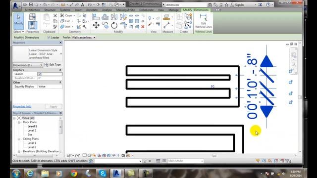 Revit 11-29 Controlling the Display of Tick Marks and Dimension Arrows смотреть онлайн